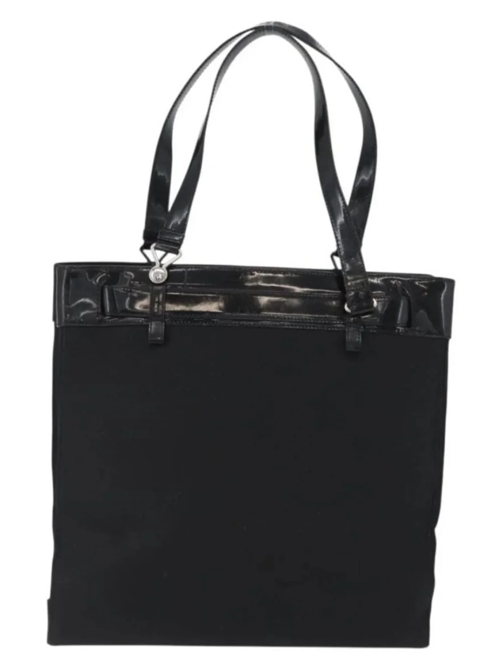 Christian Dior Tote Bag Nylon Black Silver Auth 172694 - Picture 3 of 16